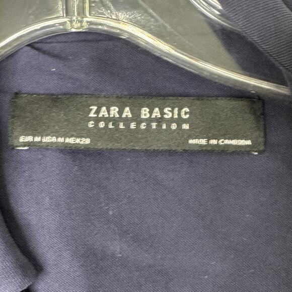 Zara Basic Collection Jacket Womens Medium Waterfall Open Front Pockets Draped B - Picture 4 of 9